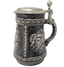 Marzi & Remy Keramik Bierkrug mit Zinndeckel Westerwald MR (W74)