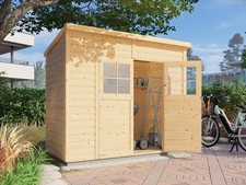 Gartenhaus Gerätehaus WOODTEX Holz Pultdach Holzhaus Garten natur mit Boden
