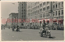 H596 Foto-Karte GST Magdeburg SBZ  BMW AWO EMW MZ Motorrad postcard size