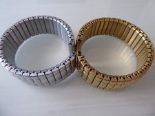 Elastisches Edelstahl  Uhrband:12, 14, 16, 18, 20mm Flex silberfarben goldfarben