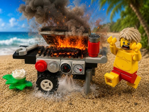 Lego grill bbq urlaub - bbq,
