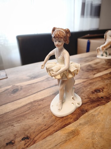 Vintage porzellan ballerina - porzellan,