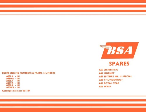 Bsa teilebuch 1967 a65 a50 - teilebuch,