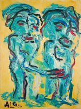 Ölgemälde religiöse Kunst Christ Ecce homo Unikat sign Prof em Loeschner-Gornau