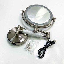 RECKODOR Schminkspiegel mit Licht Wandmontage,Doppelseitiger Schminkspiegel mit