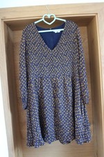 Boden Kleid Herbstkleid Herbst 46 blau braun