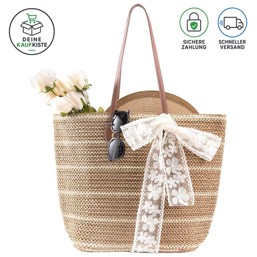 Strandtasche damen geflochtene - strandtasche,