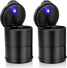 Car Ashtray with Light 2 Pack