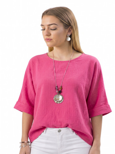 Damen bluse mit - kette, oversize