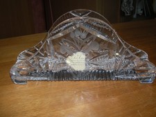 Serviettenhalter - Antikglas - Briefhalter - geätzt