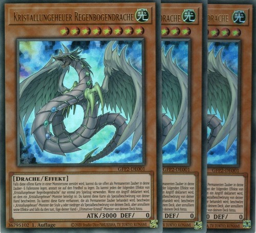 Yugioh kristallungeheuer - yugioh, 3x
