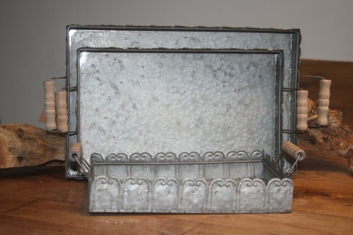 Zinktablett landhausstil - zinktablett,