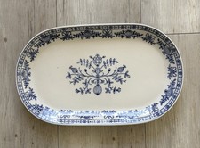 DDR Platte Servierplatte Kuchenplatte Kahla Kobaltblau Sinfonie Porzellan 32 cm