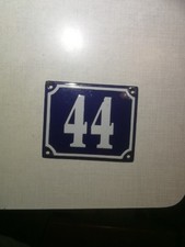 Alte Emaille Hausnummer 44 Gewölbt 