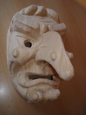 Hexe holzmaske - hexe,