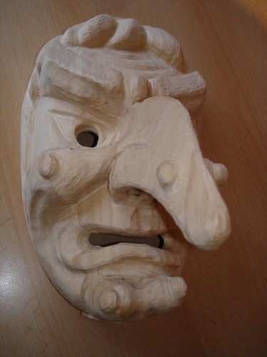 Hexe holzmaske - ,,