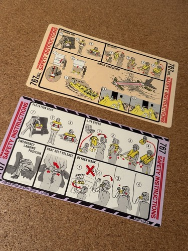 Twa safety card - boeing, 767