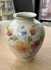 Seltmann Weiden Bavaria + Blumenvase Blumendekor 1968  ++ 18 cm hoch