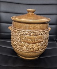 Vintage Marzi & Remy Rumtopf Steingut Salzglasur Erdfarben Made In Germany RM