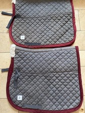 Schabracken Set 2 Stück Grau Fellunterseite Kunstfell