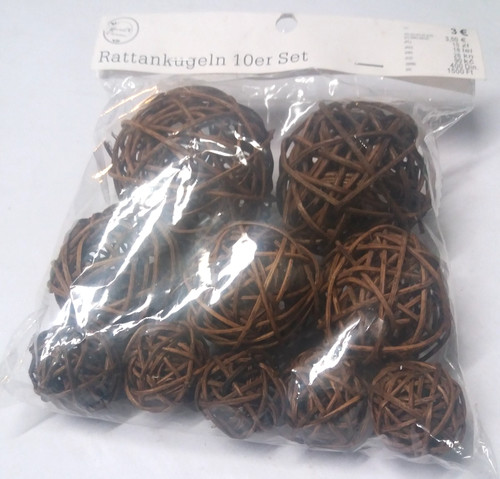 Rattankugeln 10er set - rattankugeln,