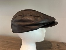 STETSON Leather Bakerboy Cap