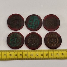 Paket 6 Wertmarken Kasino