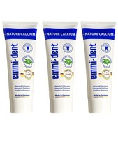 3x  Emmi®-dent Ultraschall Zahncreme Nature - 3x 75ml Zahnpasta fluoridfrei