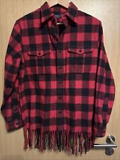 Damen Hemd Von Polo Ralph Lauren Größe S Schwarz/rot Kariert Mit Fransen 