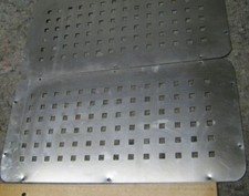 2 Stk. Lüftungsgitter Belüftungsblech Chromstahl 363x183mm