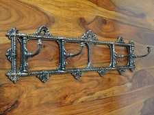 Wandgarderobe Jugendstil 8 Haken Eisen Antik Garderobe Bronze Kleiderhaken NEU