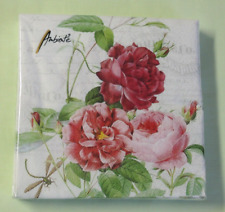 20 Servietten Rosen Libelle