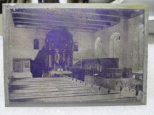 Original Druckplatte für Foto alter Zeit ! Superrar aus Metall Kirche Innen ....