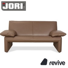Jori JR 8750 Leder Zweisitzer Braun Taupe manuelle Funktion Sofa Couch