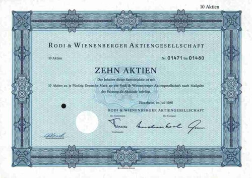 Rodi wienenberger ag 1980 - ag,