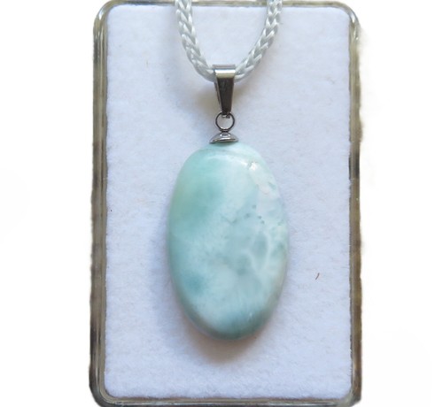 Larimar cabochon anhänger - larimar,