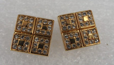 Neugablonz: Paar Design Ohrclips Quadrat Diamanten Swarovski Elements (116581)