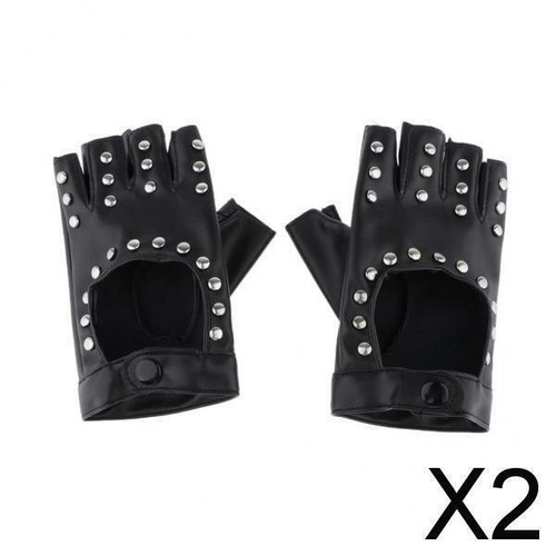 Fingerlos lederhandschuhe - 2x,