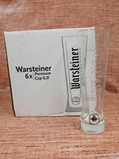 Warsteiner 6x Bierglas 0,2 l