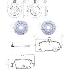 HELLA PAGID BREMSENSET VORNE+HINTEN passend für MERCEDES A-KLASSE W168 nur A210