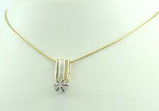 Damen Kette mit Anhänger mit Diamanten 0,35 ct Gelbgold 750er 18 Karat  45 cm