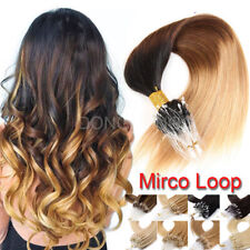 200 Strähnen Microring Loop Echthaar Remy Micro Beads Bonding Extensions Dick DE