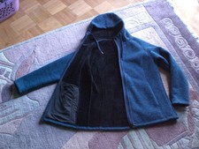 ELKLINE *  schöne warme Jacke mit Kapuze * türkis/dunkelblau*  Gr. XL/46 * NEU