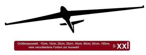 Segelflugzeug aufkleber xxl - segelflugzeug,