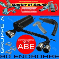 MASTER OF SOUND DUPLEX AUSPUFFANLAGE für VW Golf 6 1.4 1.6 2.0+TDI R32-Look
