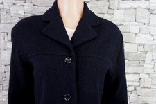 JONES NEW YORK DAMEN REINE KOCHWOLLE WALK FREIZEIT FEST STRICKJACKE SCHWARZ 42