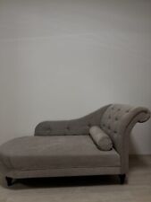 Grau Chaiselongues Chesterfield Sofa B/ H/ T 170x88x74