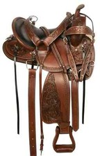 Neuer Pferdesattel Western Trail Gang Endurance Leder Tack Größe 15 Zoll.