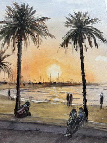 Aquarell bild gemälde - aquarell, malerei