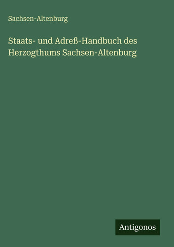 Sachsen altenburg staats - sachsen-altenburg, |